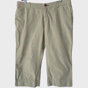 Horny Toad Cropped Hiking Capri Pants Green Womens Size 10 Relaxed Fit Low-Rise